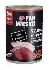 Pan Misko karma mokra dla psa Indyk z jeleniem 400g - 2876293856