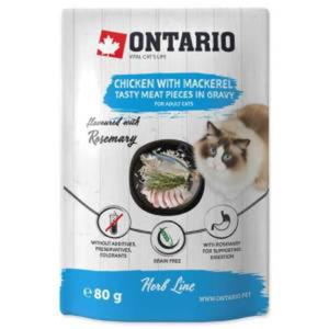 Ontario Herb Line saszetka z kurczakiem i makrel 80g - 2875011426