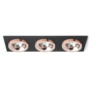 SHARM SQ III wpuszczana czarna mied/mied 230V LED 3x10W 24 3000K R13263 Rendl light studio - 2860682122