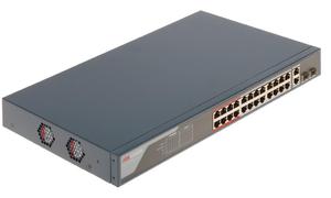 SWITCH PoE DS-3E1326P-EI 24-PORTOWY SFP Hikvision - 2866416207