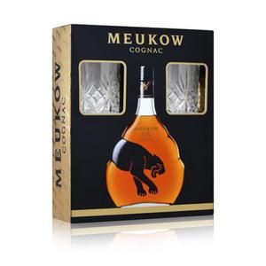 Zestaw koniak Meukow VS Black 0,7l + 2 szklanki - 2861527319