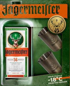 Zestaw Likier Jagermeister 35% 0,7l + 2 kieliszki - 2861527423