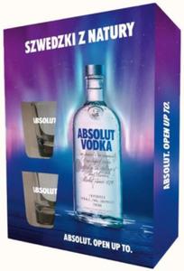 Wdka Absolut. Szwedzki z natury 40% 0,7l + 2 kieliszki - 2861528306