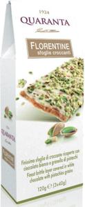 Nugaty Quaranta Florentine sfoglie croccanti pistacjowe 120g (3x40g) w kartoniku - 2864654234