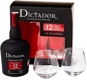 Rum Dictador 12 YO 0,7l + 2 szklanki - 2866472369