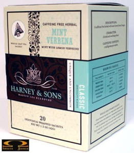 Herbata Harney & Sons Mint Verbena, kartonik piramidki 20 szt. - 2832351797