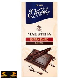 Czekolada E. Wedel Maestria Extra Dark 72%, 100g - 2832353080