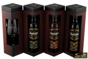 Whisky Glenfiddich Zestaw 3x0,2l 12 YO, 15 YO, 18 YO + kieliszek - 2832354078