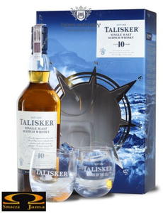 Whisky Talisker 10 YO 0,7l + 2 szklanki - 2832354107