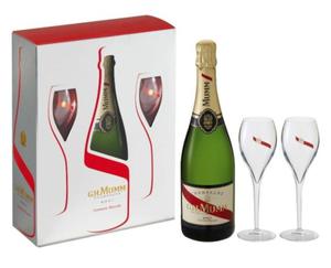 Szampan G.H. Mumm Brut 0,75l + 2 kieliszki - 2832354547