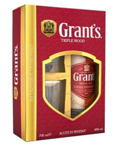 Whisky Grant's Triple Wood z 2 szklankami - 2861526347