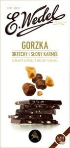 czekolada Wedel Gorzka orzechy i sony karmel 100g - 2861526382