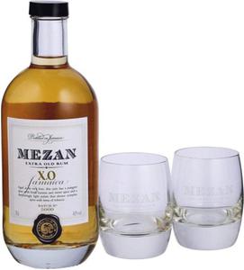 Zestaw rum Mezan X.O Barrique Aged Jamaica + 2 szklanki 40% 0,7l - 2861526480