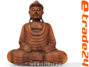 Rzeba Medytujcy BUDDA Figurka Drewno 40cm Rkodzieo