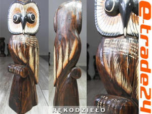 25cm Rzeba drewno SOWA Rkodzieo do Domu, Ogrodu - 2827806749