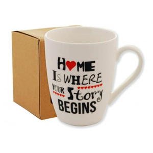 Kubke z napisen 300ml eko box home is where your story begins - 2834964942