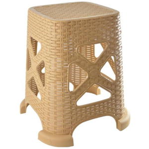 Taboret rattanowy duy kremowy 40x46 cm