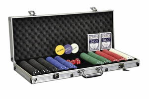 Poker etony 500 sztuk Zestaw do pokera w walizce - 2822821108