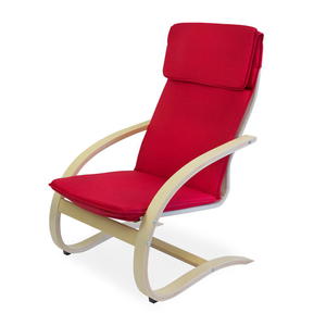 Fotel na pozach - czerwone - krzeso bujane - 2822821602