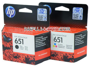 HP 651 Black + Color oryginalne tusze HP Deskjet Ink Advantage 5575, HP Officejet 202, HP Officejet 252, HP Deskjet Ink Advantage 5645 - 2872301698