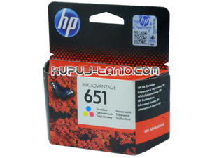 HP 651 Color oryginalny tusz HP Officejet 252, HP Deskjet Ink Advantage 5575, HP Officejet 202, HP Deskjet Ink Advantage 5645 - 2872301699