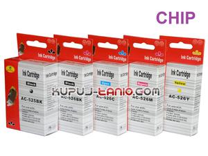 tusze PGI-525BK - CLI-526 do Canon (5 szt z chipami, Arte) tusze do Canon MG5250, MG5350, MG5150, iP4850, iP4950, MG6150, MG6250 - 2825617935