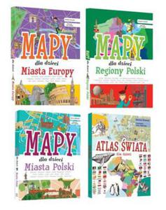 PAKIET MAPY DLA DZIECI /MIASTA EUROPY / REGIONY POLSKI / MIASTA POLSKI / ATLAS WIATA - 2860128227