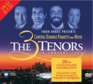 J CARRERAS P DOMINGO L PAVAROTTI Z MEHTA CD+DVD THE 3 TENORS IN CONCERT 1994 - 2860133489