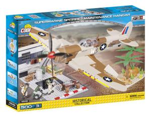 COBI 5546. SMALL ARMY. SUPERMARINE SPITFIRE MK. IX MAINTENANCE HANGAR - 2860139296