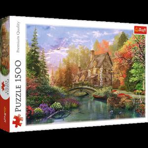 PUZZLE 1500 CHATKA NAD JEZIOREM TREFL - 2860139549