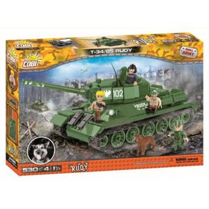 COBI 2486. SMALL ARMY. RUDY 102 T-34/85. CZTEREJ PANCERNI I PIES - 2860140550