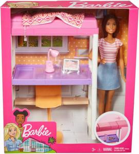 BARBIE FXG521 ZESTAW SYPIALNIA LALKA + MEBELKI - 2860142178