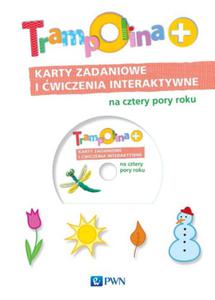 TRAMPOLINA + KARTY ZADANIOWE I WICZENIA INTERAKTYWNE - 2860146823