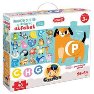 PUZZLE 48 DUUUE Z DZIURK ALFABET 3+ NOWE FOLIA - 2860175579