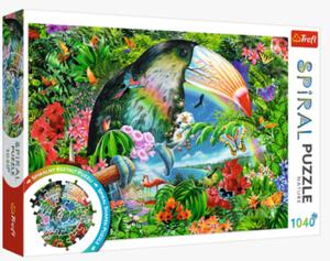 PUZZLE SPIRALNE 1040 TROPIKALNE ZWIERZTA NOWE FOLIA - 2860175868