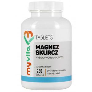 Magnez Skurcz (Magnez + Potas + B6) 250 Tabletek - MyVita - 2861091567