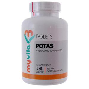 Potas (Cytrynian Potasu) 250 Tabletek - MyVita - 2872510332