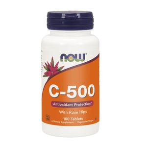 Witamina C-500 z Owocem Dzikiej Ry 100 Tabletek - Now ( Ascorbic Acid ) - 2869570410