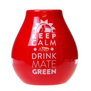 Matero Ceramico Luka Red 350 ml z Logo Mate Green Czerwony Kubek do Yerba Mate - 2861092225