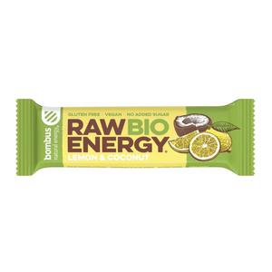 Baton Raw Energy Bio Cytryna Kokos Bezglutenowy 50 g - Bombus - 2872197873