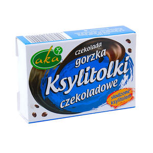 Ksylitolki Czekoladowe - Dropsy z Czekolady Deserowej 35 g - Aka - 2861092516