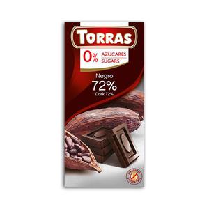 Czekolada Gorzka 72% z Kakao Bez Dodatku Cukru 75 g - Torras - 2861092842