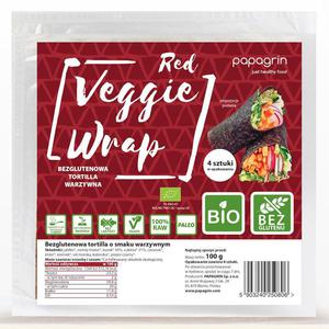 Veggie Wrap Czerwona Bezglutenowa Tortilla Warzywna Bio 100g - Papagrin - 2869570547