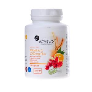 Witamina C Kwas L-askorbinowy 1000 mg Plus 100 Kapsuek Vege - Aliness - 2869570600