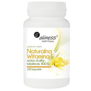 Naturalna Witamina E 400 IU 100 Kapsuek - Aliness - 2872197894