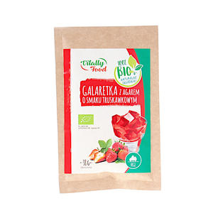 Bio Galaretka z Agarem o Smaku Truskawkowym 38 g - Agro-Wodzisaw - 2872510399