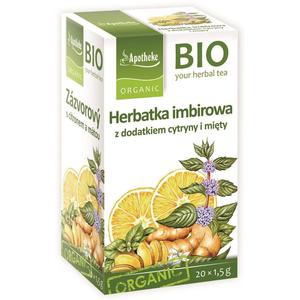 Herbatka z Imbiru z Dodatkiem Cytryny i Mity Bio 20 x 1,5 g - Apotheke - 2829357350