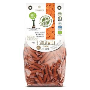 Makaron z Soczewicy Czerwonej Rurka Penne Bezglutenowy Bio 250 g - Fabijascy - 2869570970