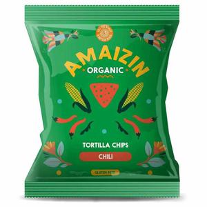 Chipsy Kukurydziane o Smaku Chili Bezglutenowe Bio 75 g - Amaizin - 2869570993