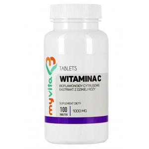 Witamina C 1000 mg + Bioflawonoidy + Dzika Ra 100 Tabletek - MyVita ( Ascorbic Acid ) - 2869571184